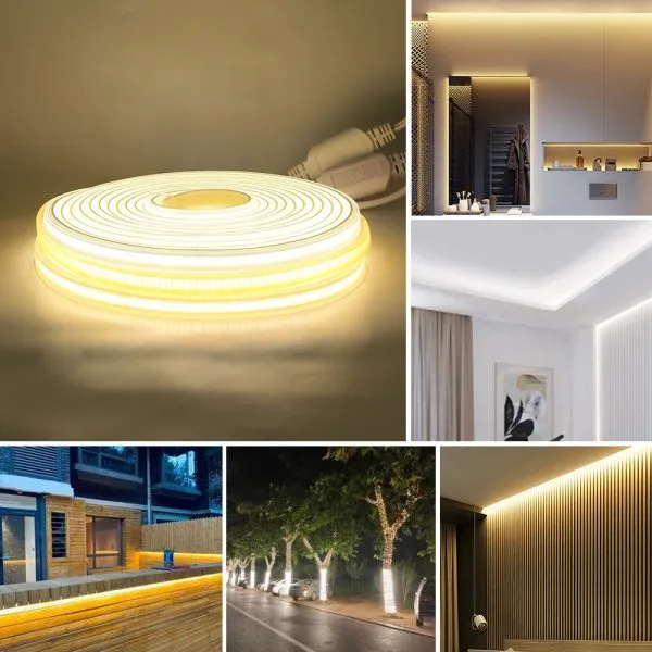 110V 220V  الجهد العالي للماء  LED COB الشريط ضوء