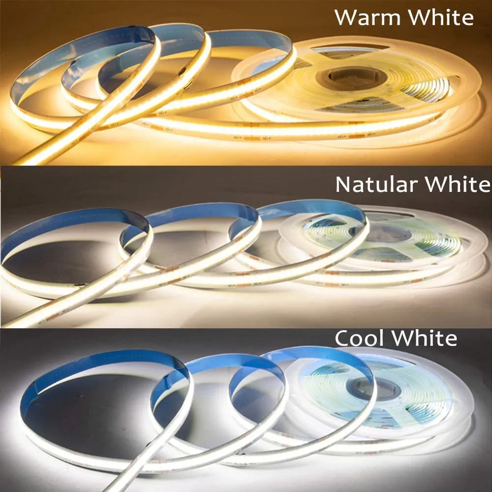 12V 24V 480 LEDS COB LED شريط ضوء