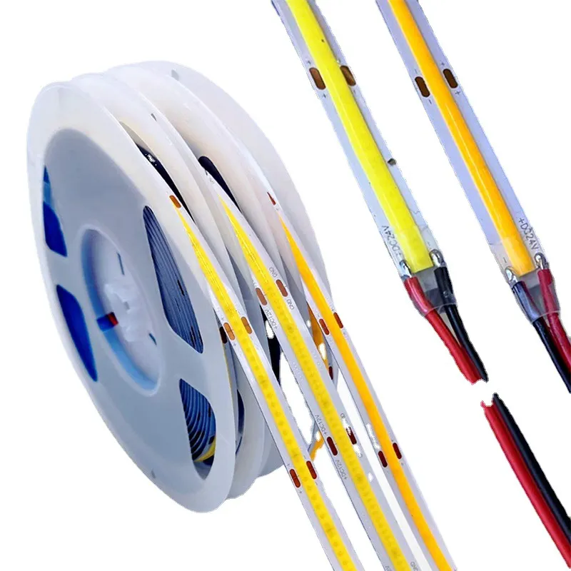 12V 24V 480 LEDS COB LED شريط ضوء