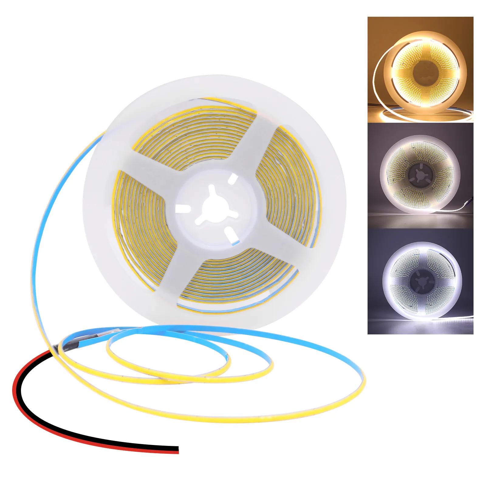 3mm 400leds 12V 24V 320 LEDS COB LED شريط ضوء