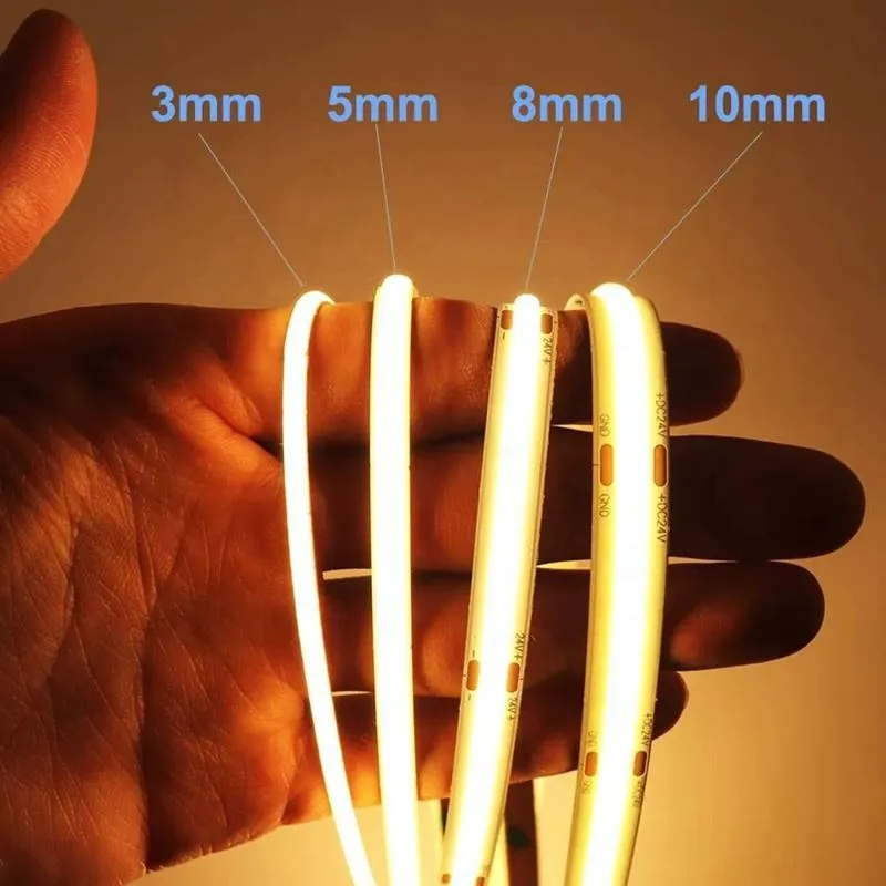 3mm 400leds 12V 24V 320 LEDS COB LED شريط ضوء