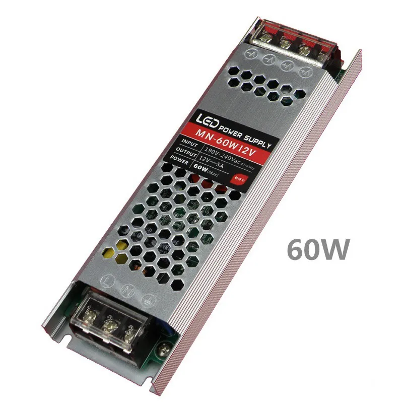 12V فولت بار نموذج نحيف LED امدادات الطاقة لشريط إضاءة 